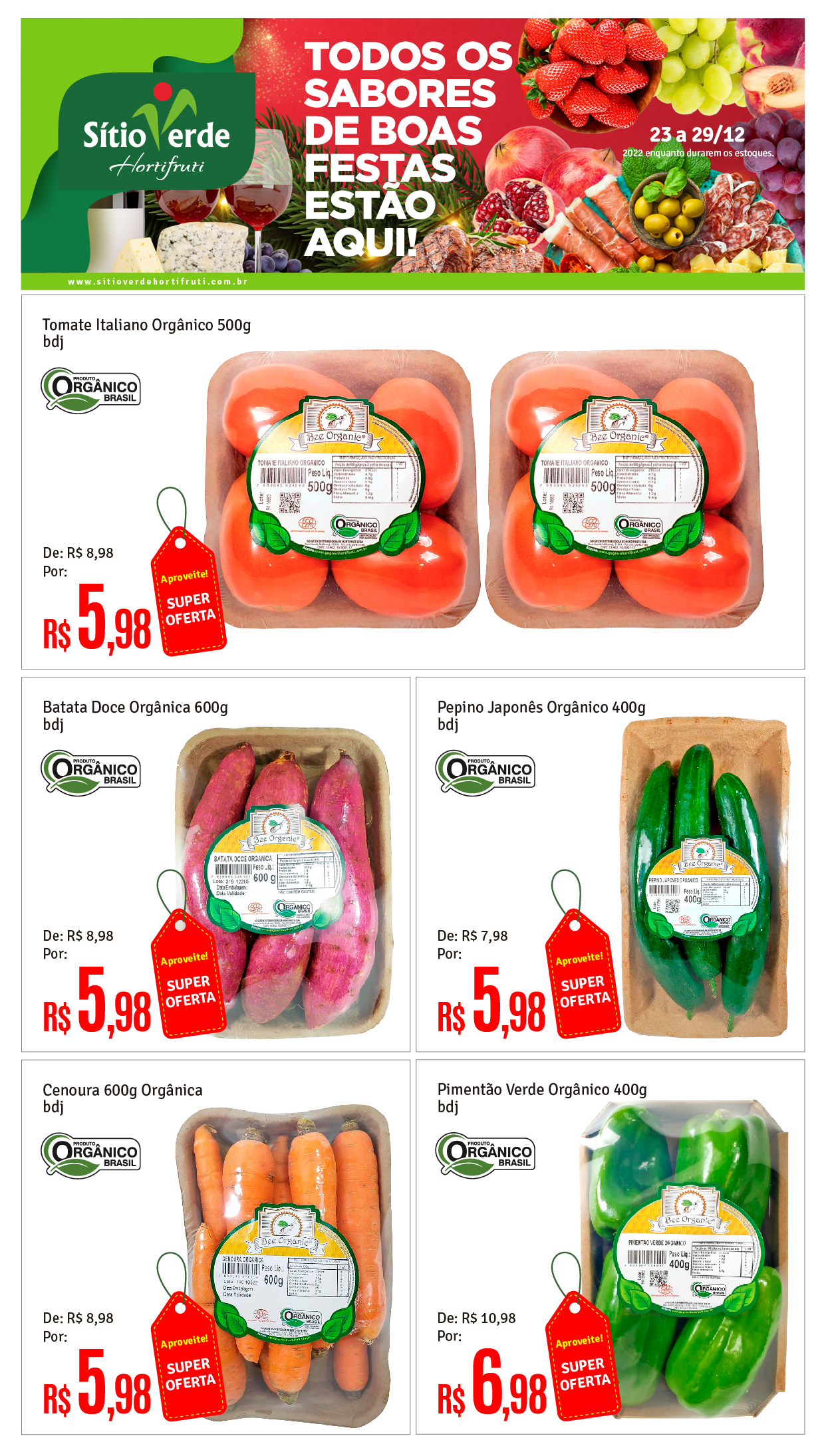 Ofertas da Rede Sítio Verde Hortifruti